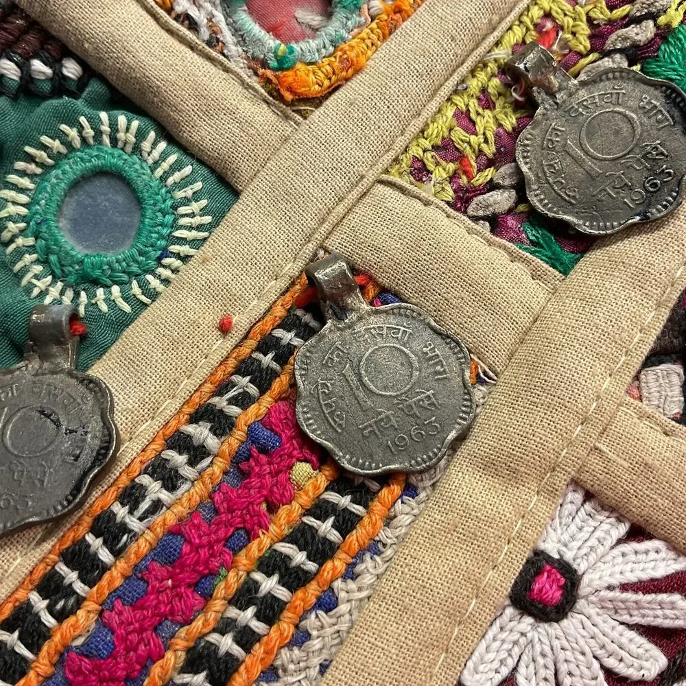 Anthropologie Tylie Malibu boho ethnic textile clutch